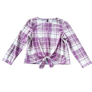 Monteau Girls Hachi Tie Front Dressy Top